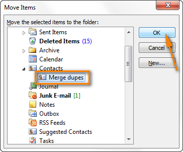 How to merge contacts in outlook 2007